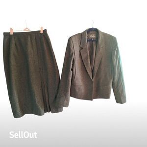 Vintage Suits by Dallas Women's Gray Skirt Suit Set Size 12 Formal 2 Pc